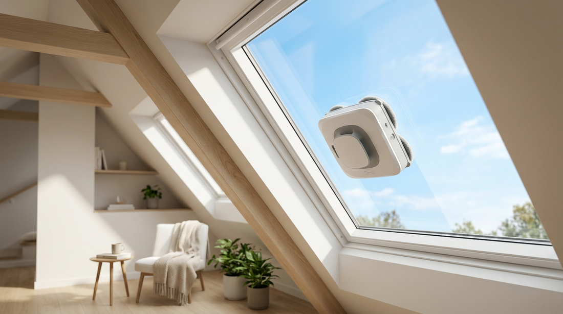 Robot lave-vitre pour Velux et fenêtres de toit