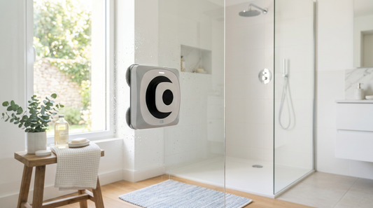 Robot lave-vitre pour miroirs et parois de douche