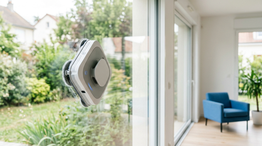 Robot lave-vitre en appartement