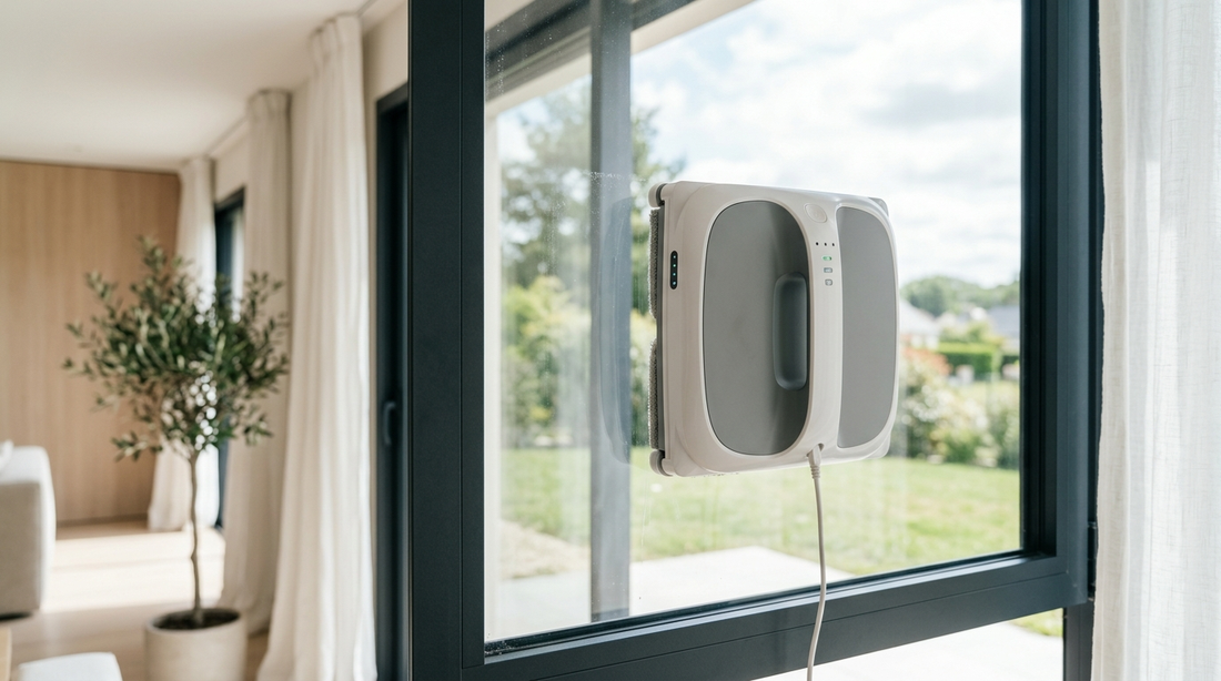 Robot lave-vitre : télécommande et autonomie