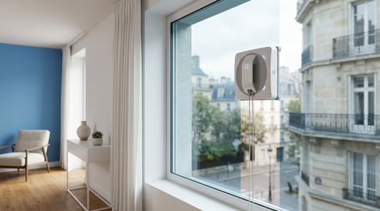 Robot lave-vitre et simple vitrage