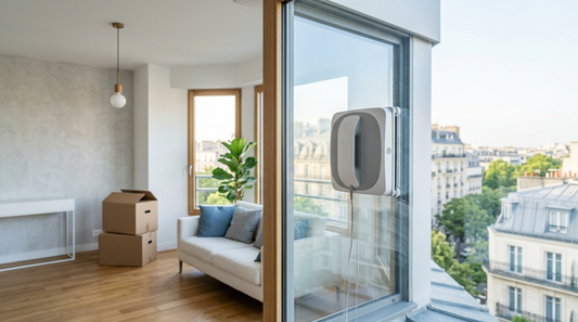 Robot lave-vitre pour maison à étage